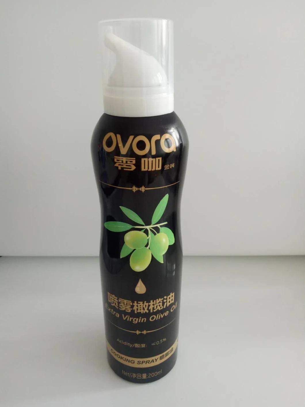 Aluminium Body Olive Oil Bottle Spray Can Bov Aerosol Cans Packaging