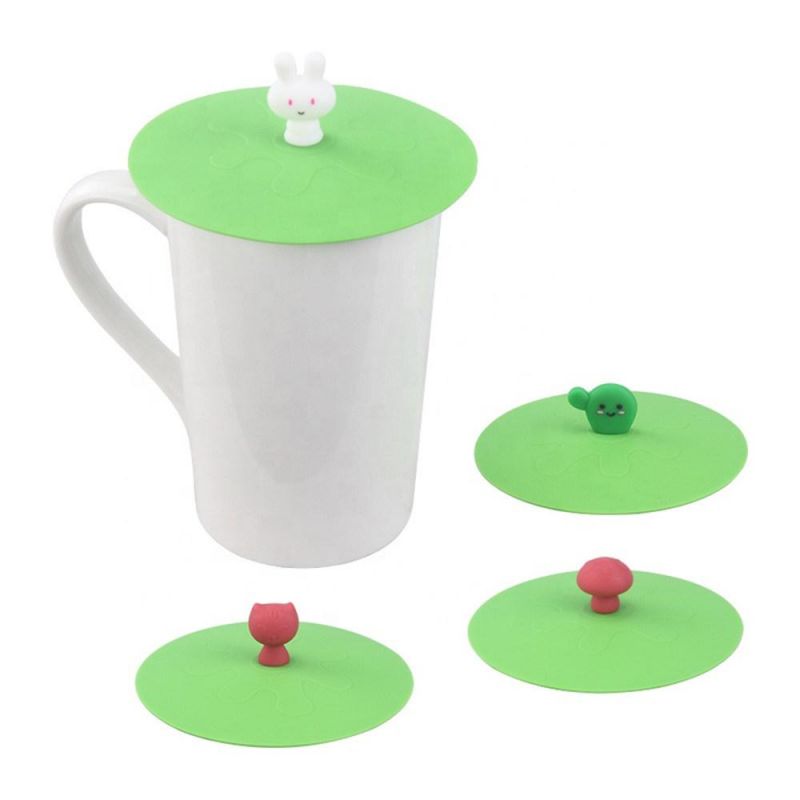 Candy-Colored Non-Toxic Coffee Teacup Silicone Cup Lid