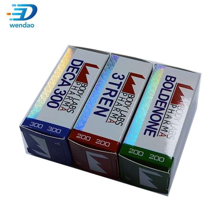 Hot Stamping Foil Silver Foil Gold Foil Paper Packaging Box 10ml, 20ml Vial Packaging Box