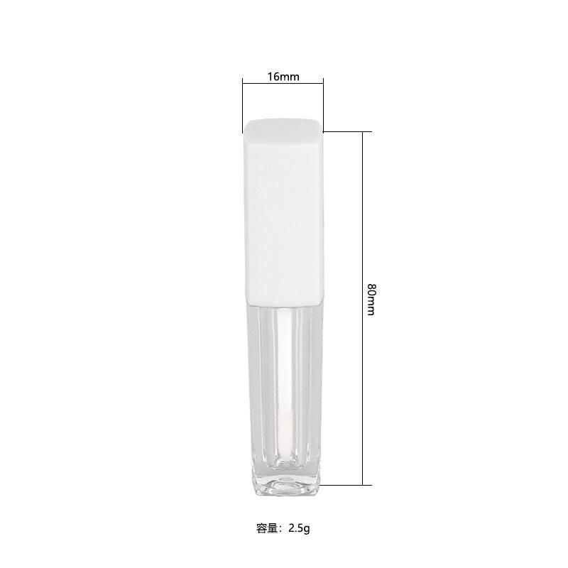 Hot-Sale Lip Gloss Tube Packaging with Brush White Customized Empty Lip Gloss Containers Tube