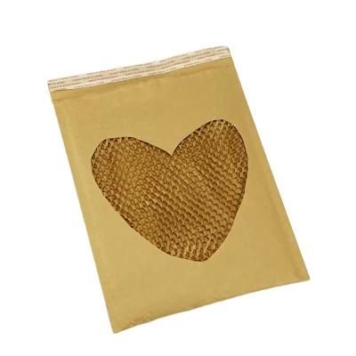 Custom Natural Printing Mailer Honeycomb Padded Envelope Packing Recycled Biodegradable Kraft Paper Mailing for Shipping