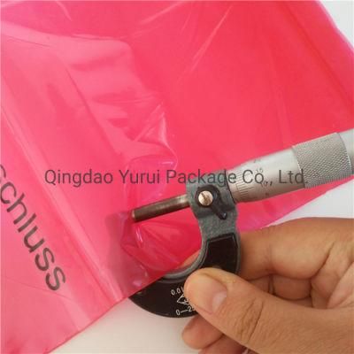 100PCS Custom Color Red Plastic Poly Reclosable Zip Lock Bag with Printing