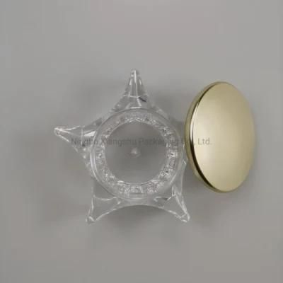 40g Transparent Acrylic Five-Pointed Star Cream Jar with Gold Cap