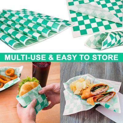 Customized Wax Paper for Food Greaseproof Hamburger Sandwich Paper for Food Packaging