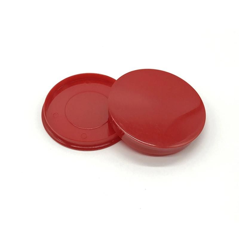 Empty Round Custom Red Plastic Compact Case for Pressed Powder Plastic Container Blush