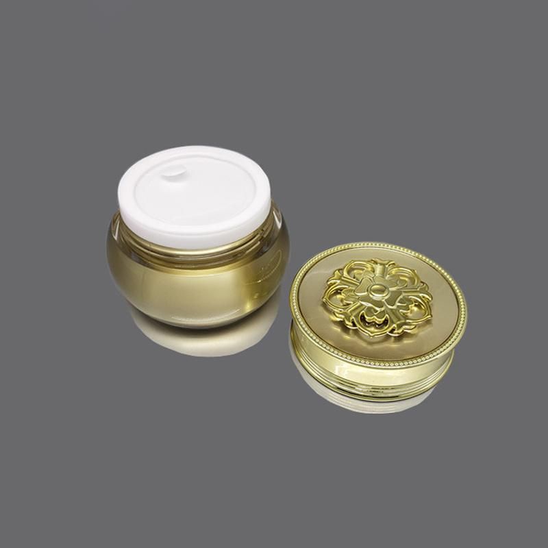 High Quality 15g 20g 30g Gold Silver Empty Luxury Skin Care Packaging Set Acrylic Cosmetic Containers Jar