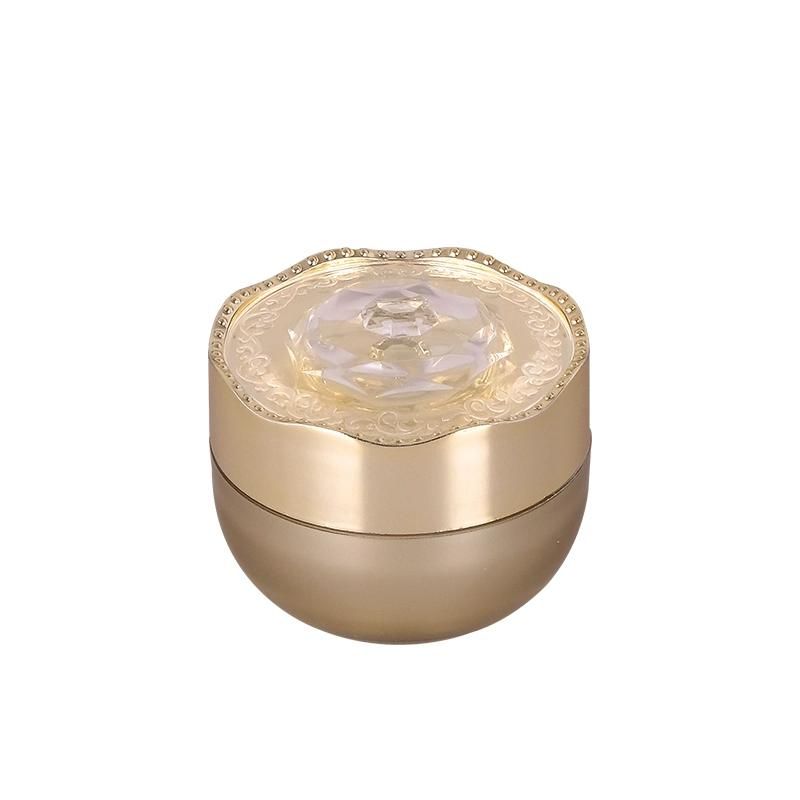 New Design 10g 15g 50g Gold Acrylic High-End Plastic Jar Cosmetic Packaging for Skin Care