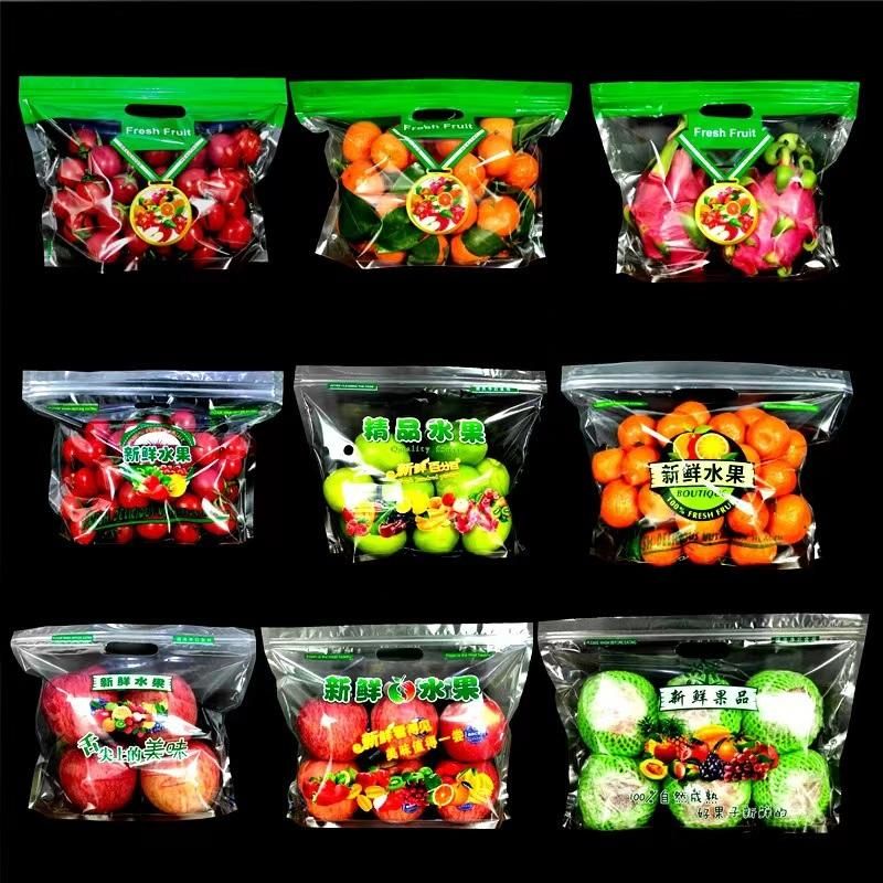 Table Grape Packing Bag Stand up Zipper Bag for Pitaya, Orange, Apple, Tomato