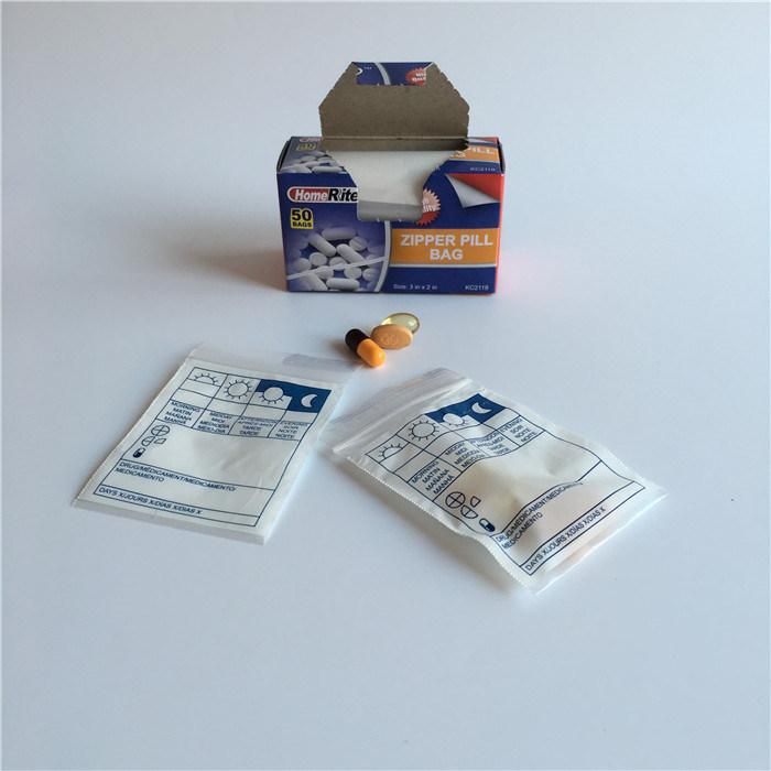 LDPE Plastic Medical Ziplock Bag Dispensing Reclosable Zipper Bags