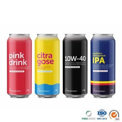 Factory Direct Soft Drink Customized Printed or Blank Epoxy or Bpani Lining Standard 16oz 473ml Aluminum Can