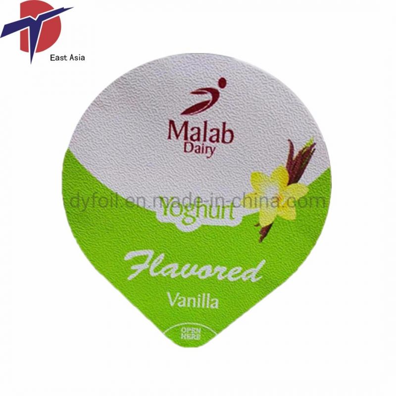 Colorful Aluminum Foil Embossed Laminated Plastic Cup Lids