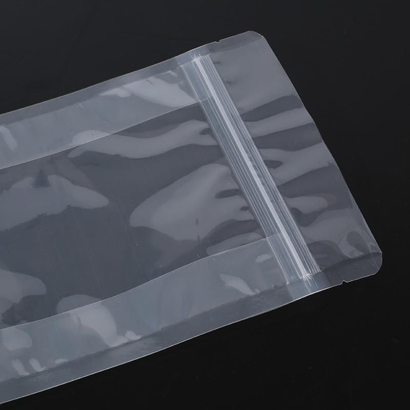 Flat Bottom Quad Seal Clear Zipper Food Packaging Bags