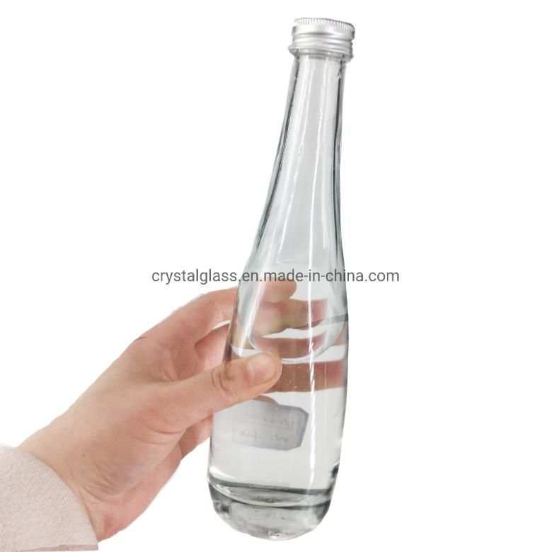 330ml Luxuury Empty Custom Mineral Water Drinking Bottle with Aluminium Screa Lid