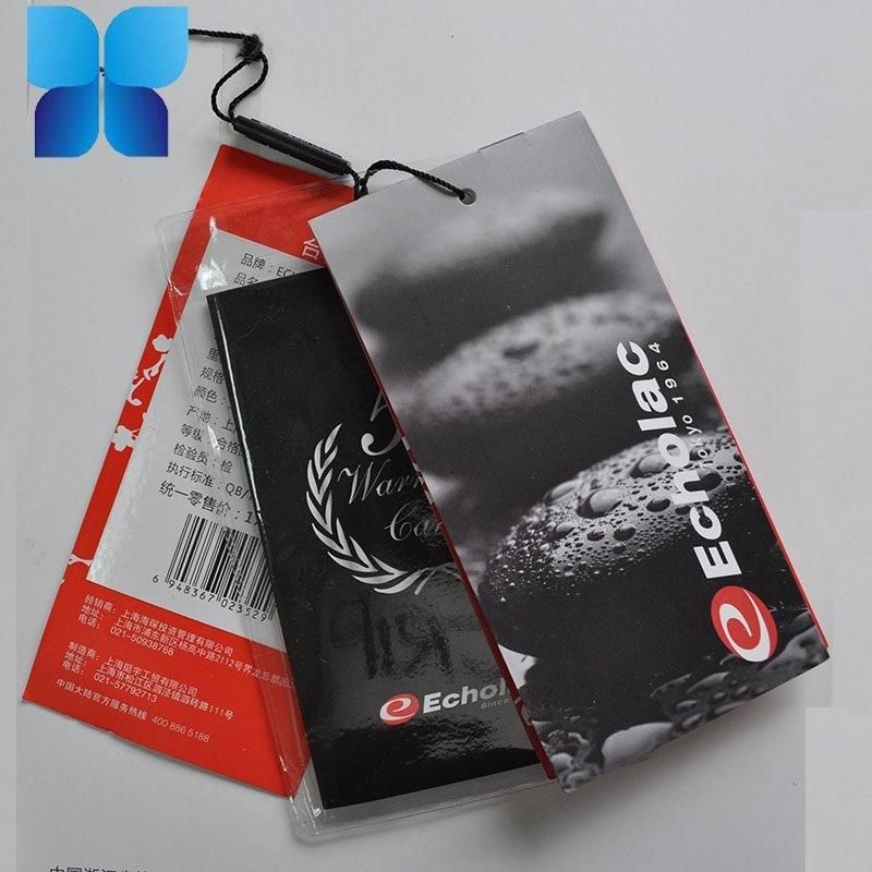 Three Pieces Eco-Friendly Black Paper Hangtag for Clothing