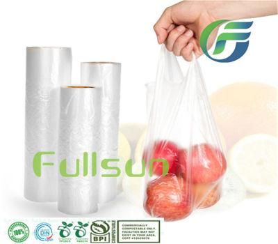 Biodegradable Food Packaging Transparent Bag Roll Bag Disposable Supermarket Shopping Bag
