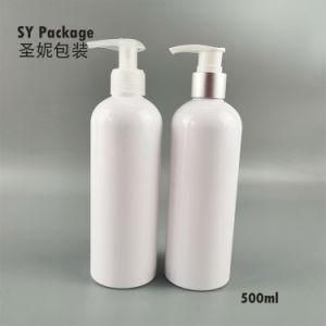 350ml Pet Material Plastic Boston Shape Sanitizer Lotion Bottle with Aluminum Pump