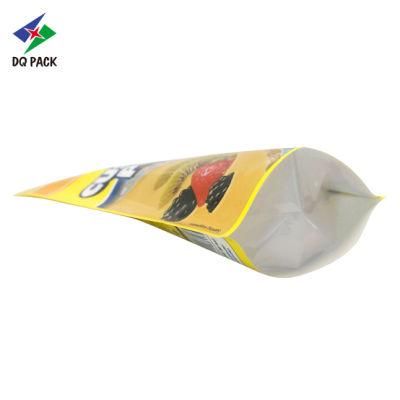 Dq Pack Custom Logo Mylar Bag Four Sides Sealing Packaging Bag Antistatic Stand up Pouch for Custard Powder Packing