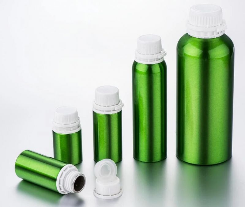 Pure Aluminum Essential Oil Bottle with Tamper-Proof Cap