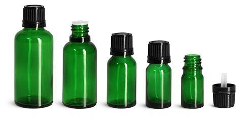 15ml 20ml 30ml 50ml 100ml Green Essential Oil Glass Dropper Bottle