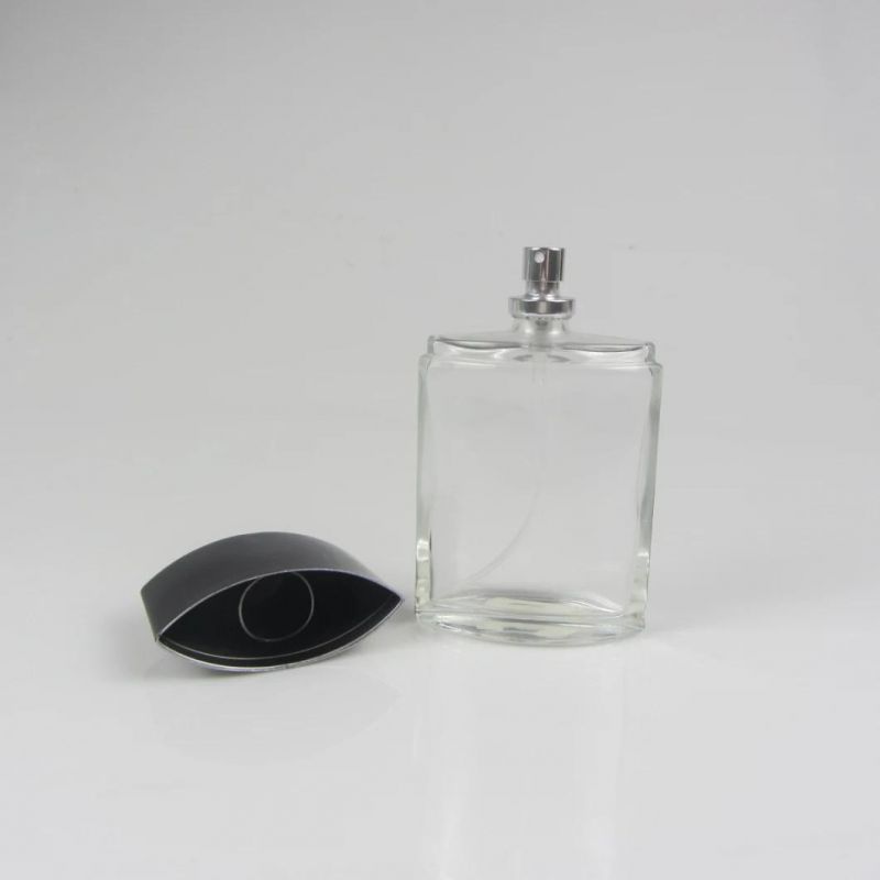 Unique High End Clear Refillable Glass Perfume Bottle