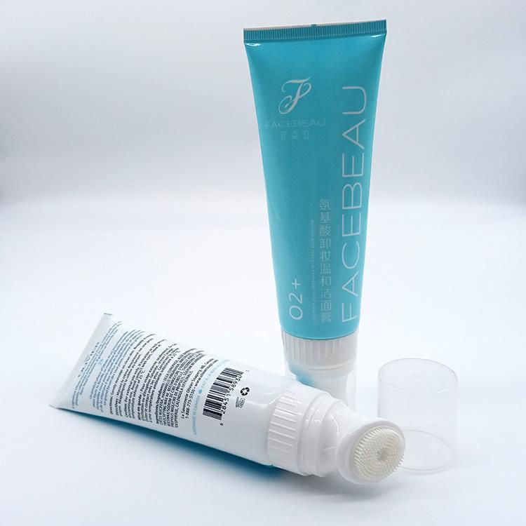 Facial Cream Cosmetic Soft Tube with Silicone Brush Head Packing