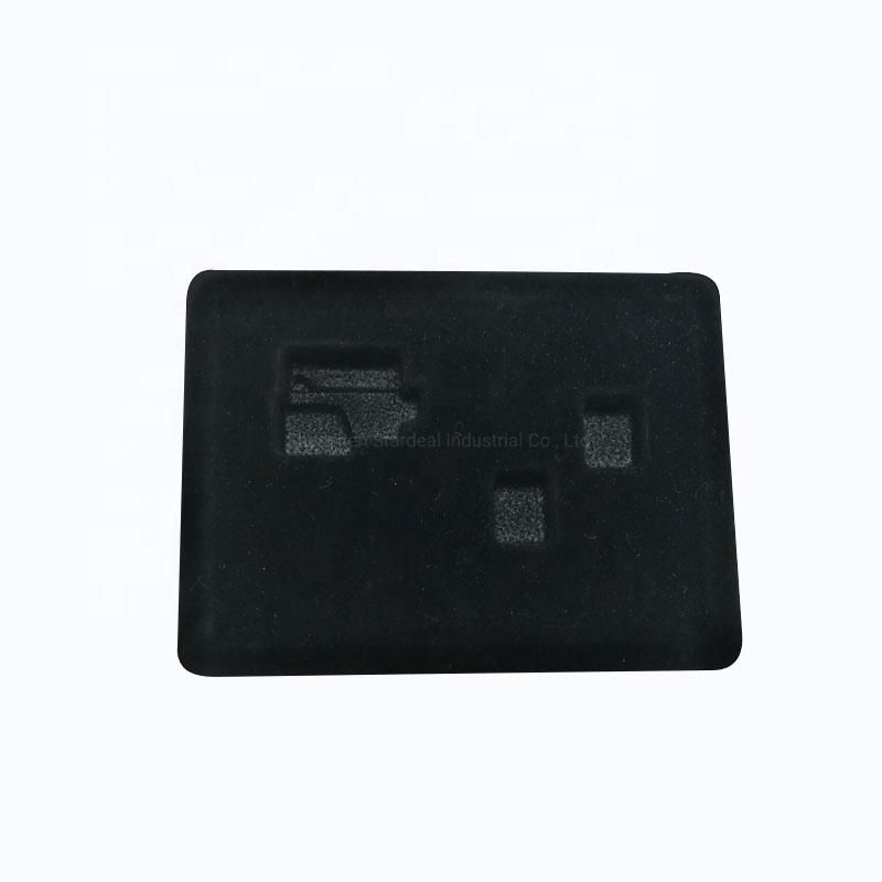 Disposable Custom Makeup Plastic Flocking PS Cosmetic Blister Trays