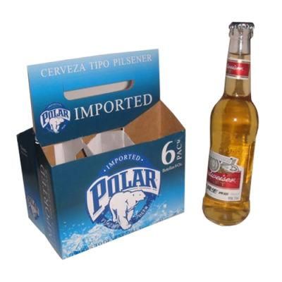 6 Bottle Beer Box Cardboard with Handle Wholesale