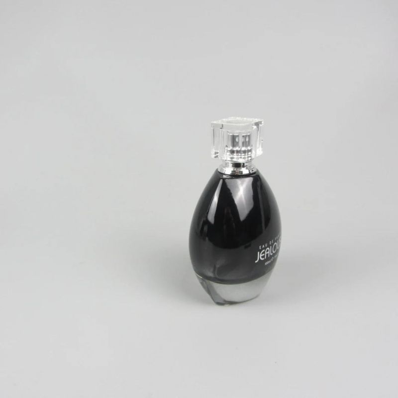 Crimp Glass Perfume Bottles 30ml 50ml 100ml with White Colored