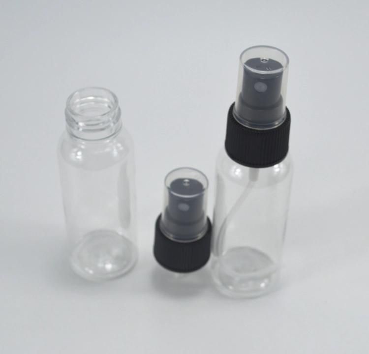 50ml 90ml Clear Blue Green Pet Spray Bottle with Fine Mist Spraye