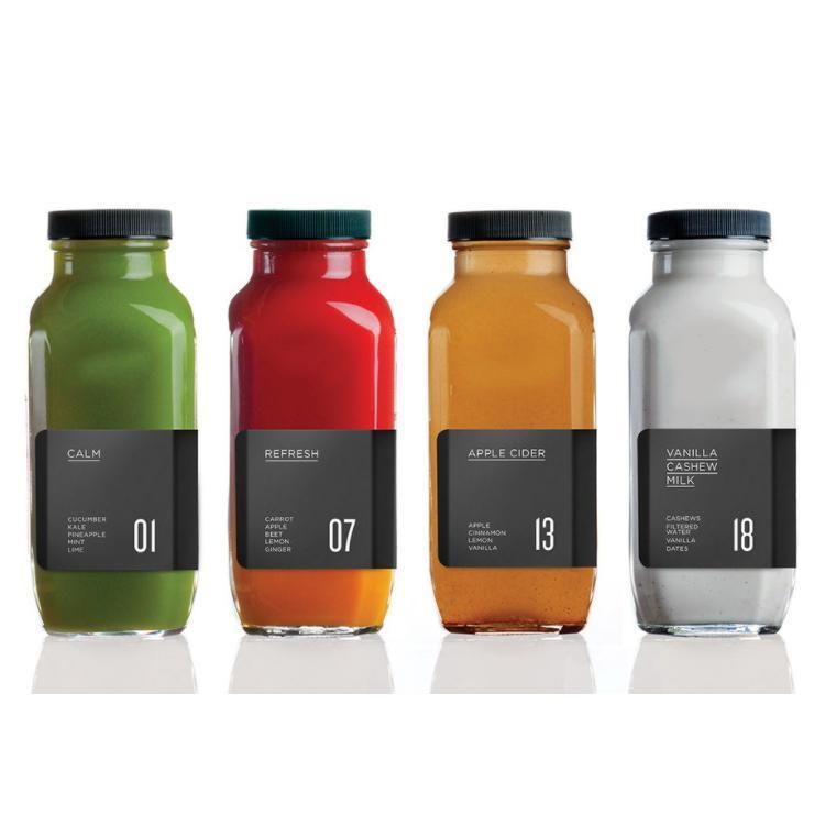 8 Oz Square Glass Bottle for Drink Clear Glass Material Juicer Bottle with Plastic Metal Lid