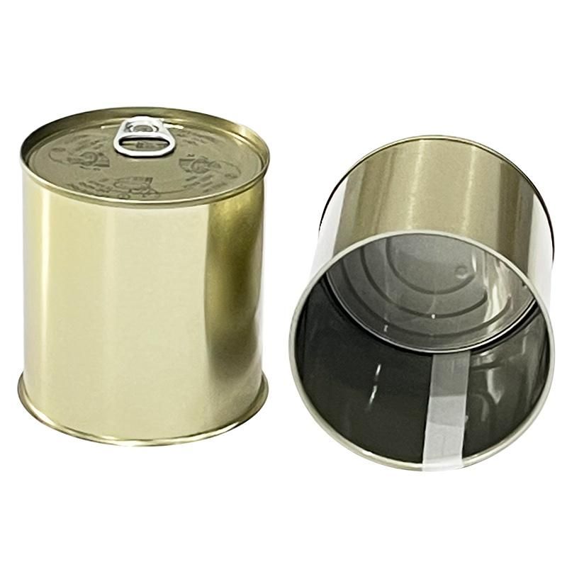 890# Hotsale Empty Golden Food Tin Can Manufacturer