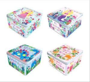 Small Square Little Hair Things Girl Keepsake Tin