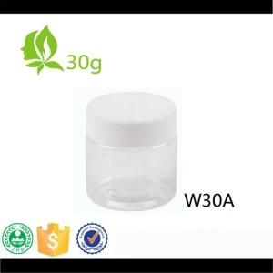 30g Plastic Pet Clear Empty Cream Jar for Cosmetic Lotion Cream Packaging Empty Jar