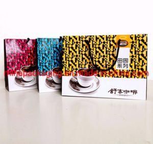 Paper Card Hand Bag Paper Coffee Packaging Gift Bag with Rope String