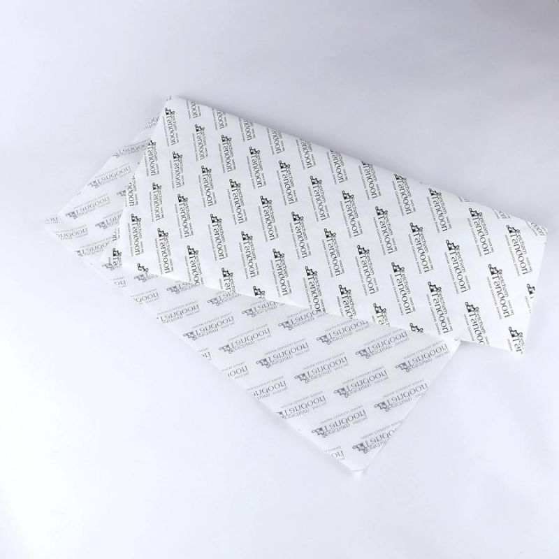 High Quality Letter Logo 17GSM 20*30" White Packing Wrapping Tissue Paper