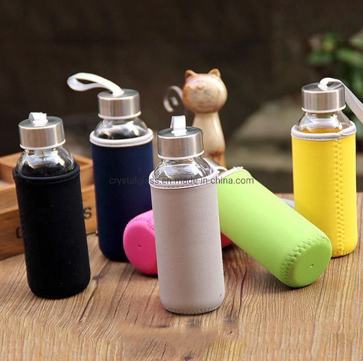 High-End 300ml 500ml Glass Bottle Heat Resisting Water Bottle