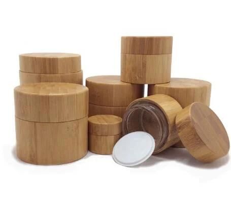 Bamboo Full Wrap PP Cosmetics Cream Packaging Bottle