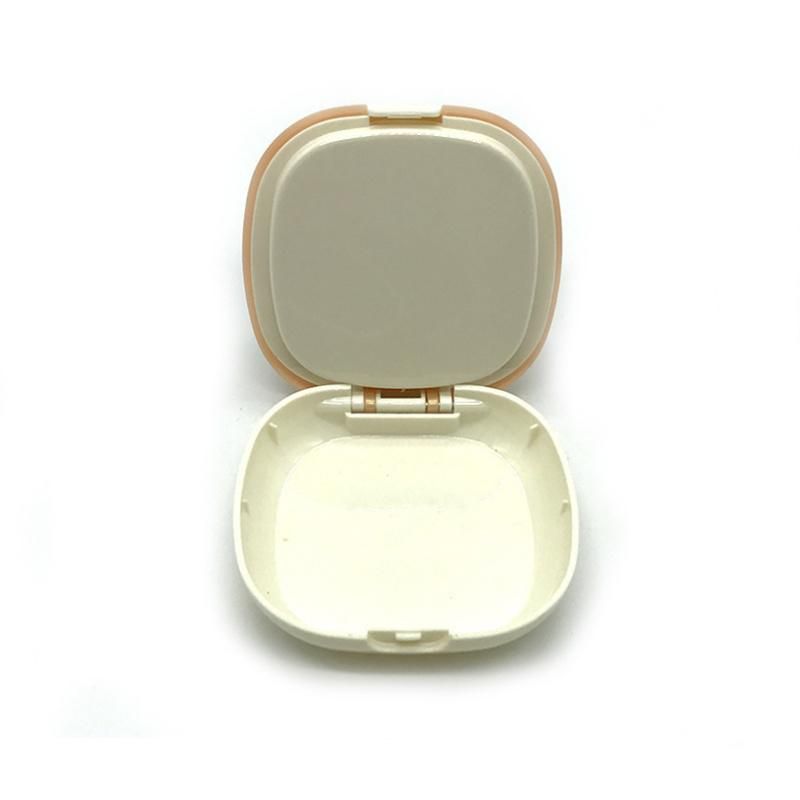 Empty New Design Sqaure Plastic Compact Powder Case with Mirror Cosmetic Container for Pressed Powder