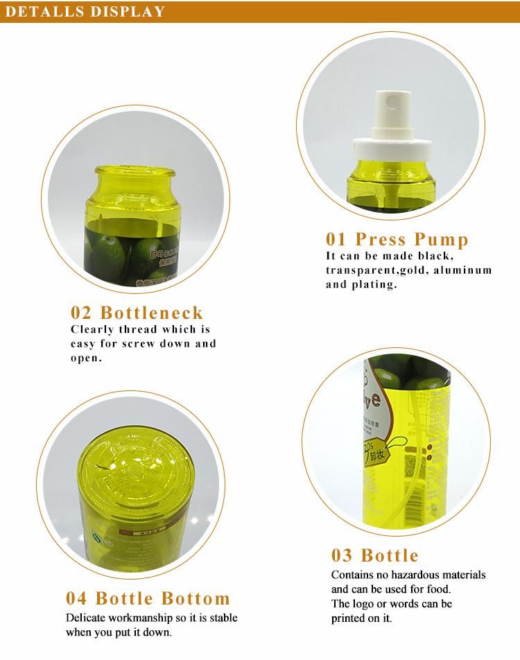 Colorful Cosmetic Pet Sprayer Bottle for Liquid