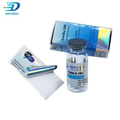 Free Design Custom Printing with Holographic Logo Pharma Labs Steroid Packaging 10ml Vial Box