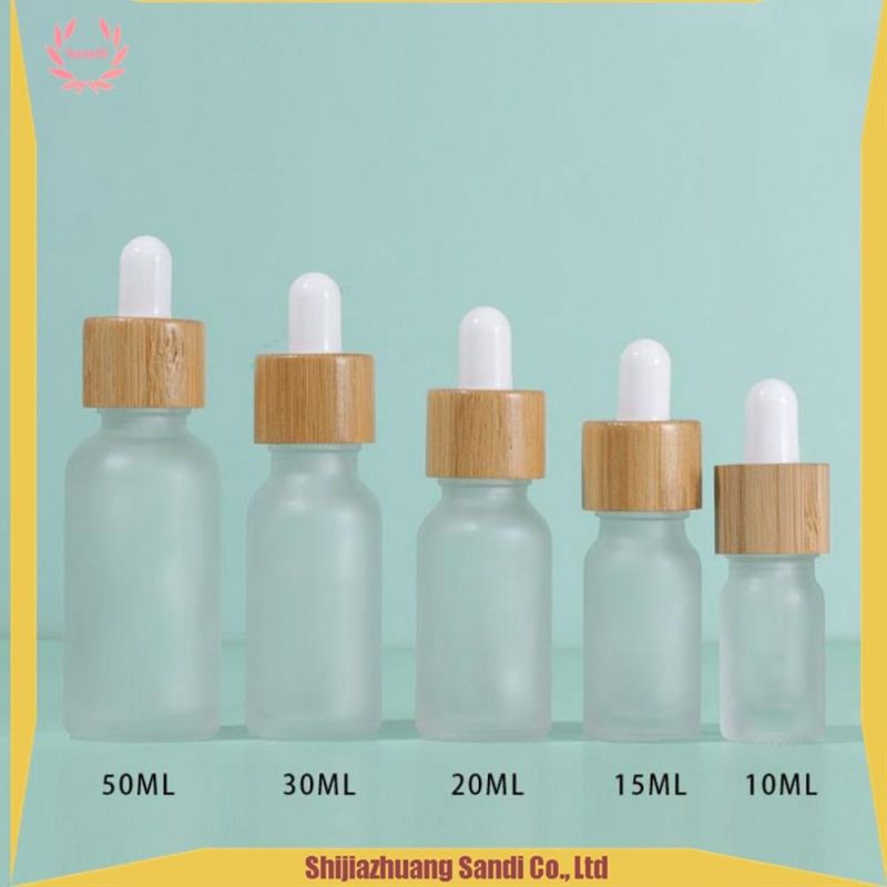 Stock 30ml White Green Clear Cosmetic Empty Dropper Bottle