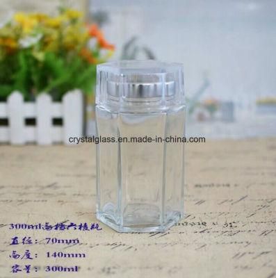 Hexagon Honey Jam Jar High-End Glass Bird Nest Jar 80ml/120ml/150ml/180ml/300ml