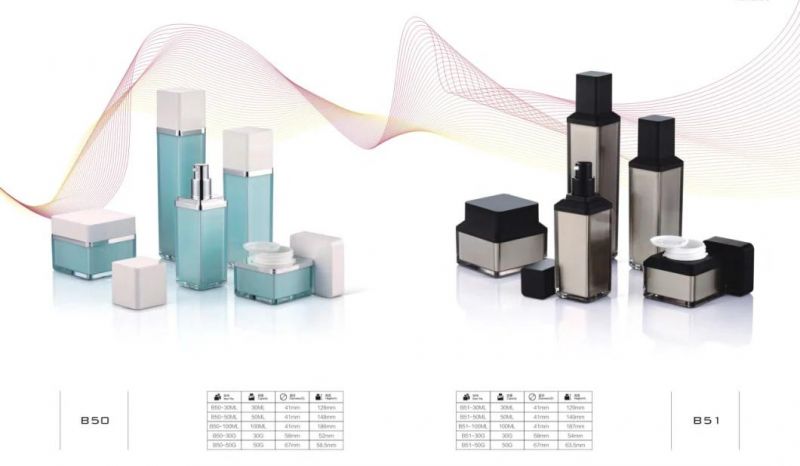 Customized Sell Well Luxury Square Cosmetic Acrylic Lotion Pump Bottle Have Stock