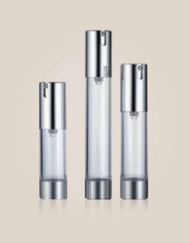 China Custom Cosmetic Makeup Pump Plastics Aluminum Airless Packaging Bottle