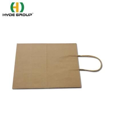 DIY Gift Packing Take Away Square Bottom Lunch Kraft Paper Bag, High Quality Luxury Paper Bag