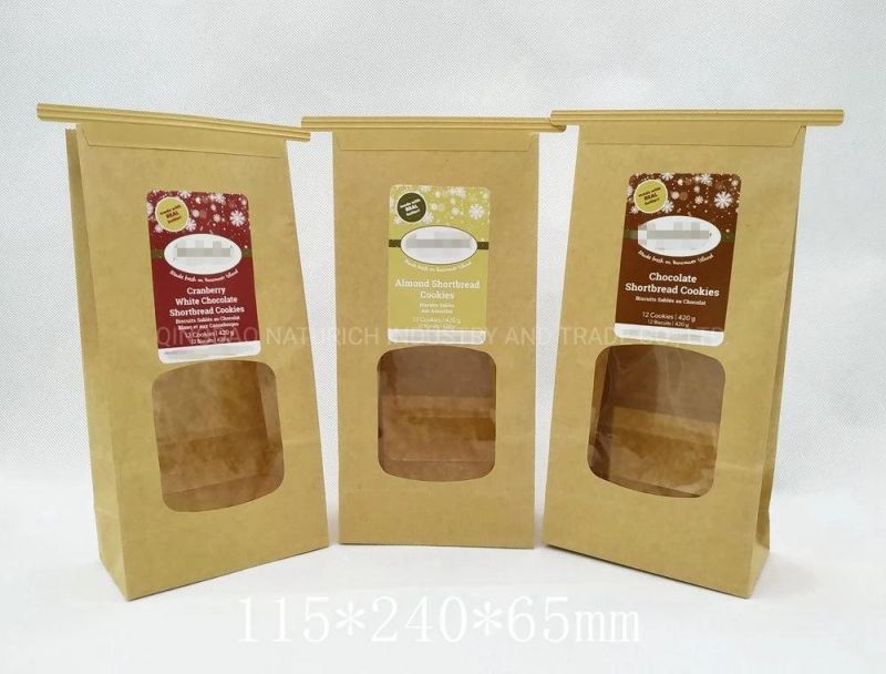 Cookie Biscuit Pastry Packaging Paper Bag with Tin Tie