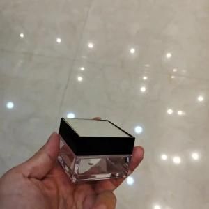 Square Packing Face Baby Cosmetic Compact Loose Powder Packaging Jar with Mirror