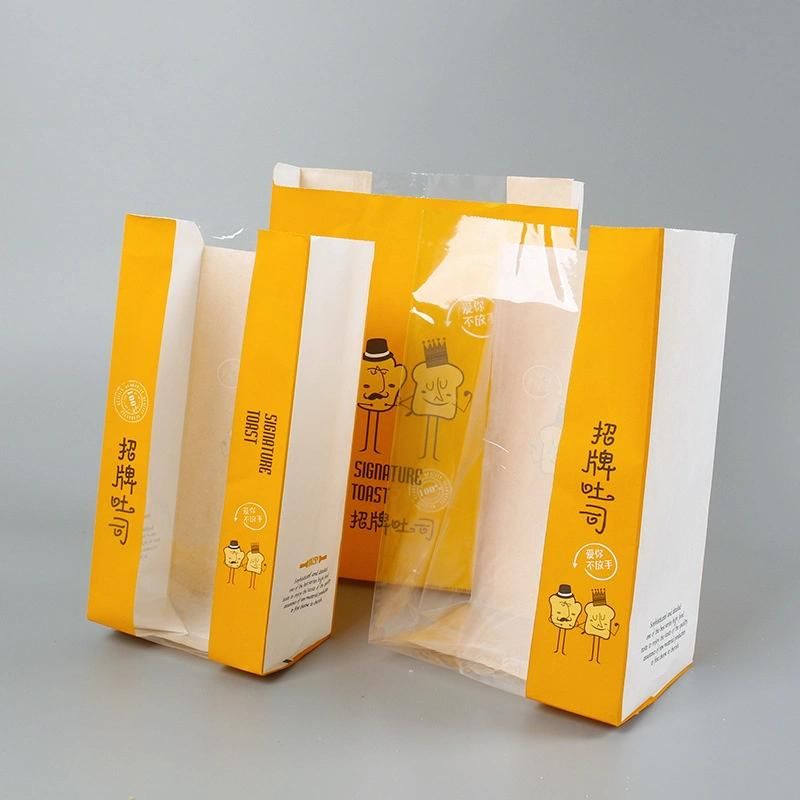 Bakery Box Bag Kraft Paper Bread Bag for Bakery