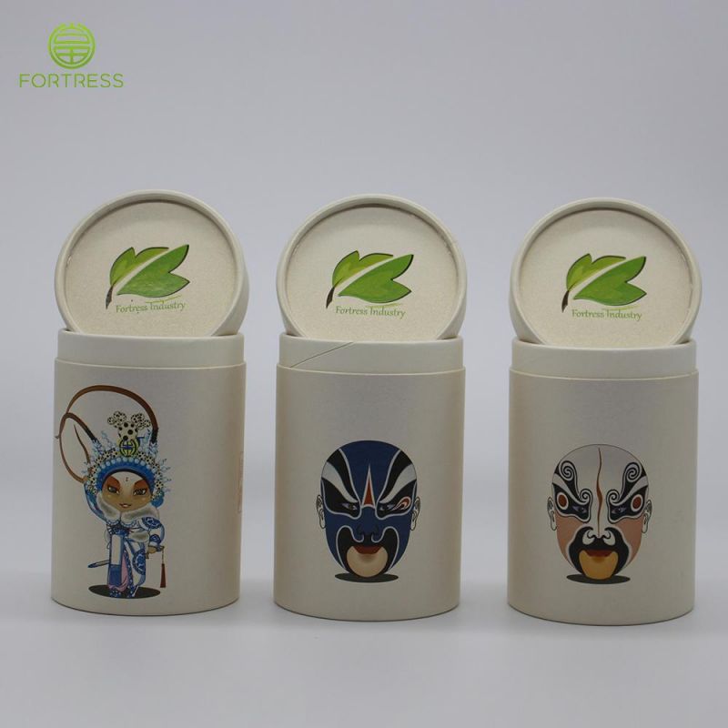 Round Cylinder Cardboard Paper Tubes Packaging Tea Leaves Storage Box