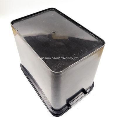 High-Quality Black Rectangular Plastic Bucket with Good Light Resistance